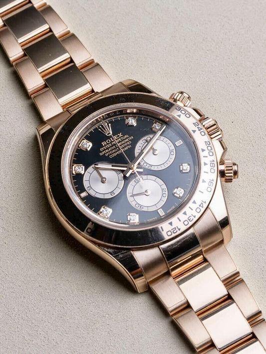 Rose Gold Diamond Chronograph watch