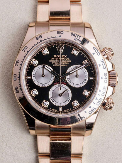 Rose Gold Diamond Chronograph watch